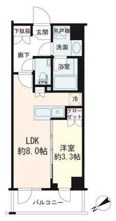 デュオステージ下落合【2階】の間取り