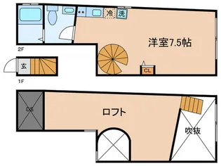 ブランコート文京竹早【2階】の間取り