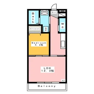 ソレアード吉良【1階】の間取り