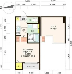 ハーモニーテラス林寺V【2階】の間取り