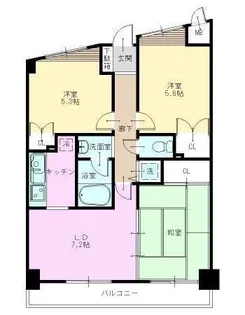 グリーンレジデンスヤシマ【4階】の間取り