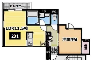 アリビオ五反野【1階】の間取り