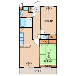 ラフィーネ隼人II【3階】の間取り