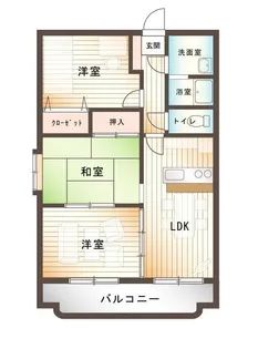 サンコート大島A棟【1階】の間取り