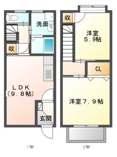 ティファナノース【1階】の間取り