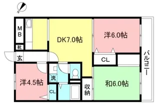 ペアハウス濃沼【3階】の間取り