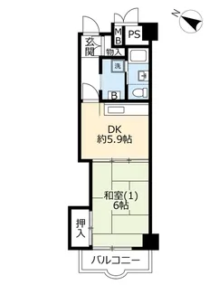 UR札幌狸小路【7階】の間取り