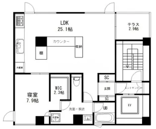 ARROWS EAST A【2階】の間取り