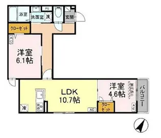 グラナーデ西大泉【2階】の間取り
