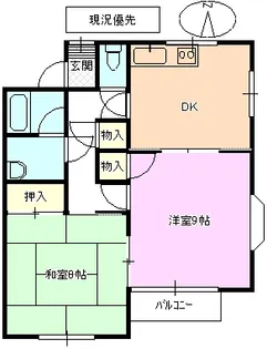 サンライズ北堀 A棟【1階】の間取り