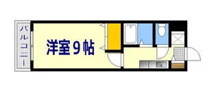 アーバン西白島【4階】の間取り