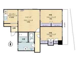 ハイツ羽沢【1階】の間取り