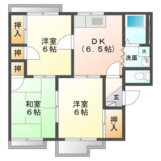 メゾンジュネス【2階】の間取り