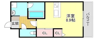 アミティエ大江I【1階】の間取り