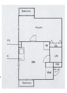 エヴェナール江戸川橋【2階】の間取り