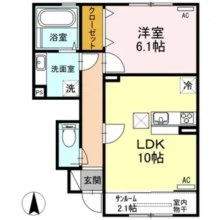 リーガルハイツ【1階】の間取り