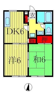 ポトリバ A・B【2階】の間取り