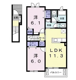 サンリットA【2階】の間取り