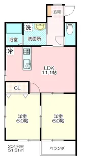 仮称新築)ビオラII【2階】の間取り