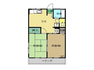 豊住ハイツB【2階】の間取り
