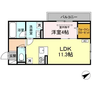 トリシア大慈寺町 B【3階】の間取り