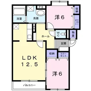 ビアン.ロジュマン【3階】の間取り