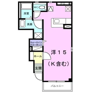ベル フォンテ-ヌI【1階】の間取り