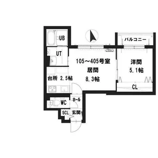 グランメール・シャリテ【3階】の間取り