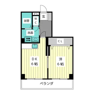 ヤマフクビル【4階】の間取り