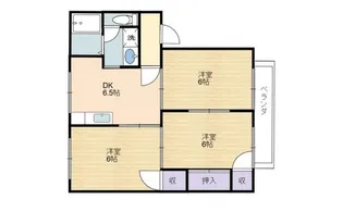 ハイマートラント藤B【2階】の間取り