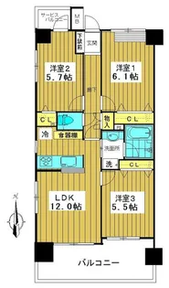 ミネルバコート【6階】の間取り