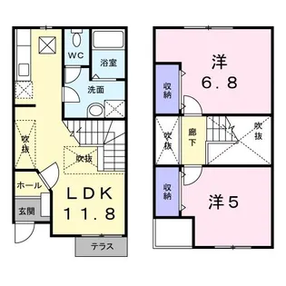 サニー・レジデンス蘇我【1階】の間取り