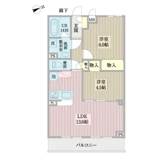 La Fonte横浜反町【2階】の間取り