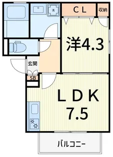 ル・ヴィラージュ北小岩【1階】の間取り