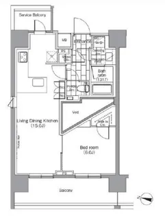 パークハビオ恵比寿【10階】の間取り