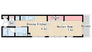 ワコーレヴィータ月見山【1階】の間取り