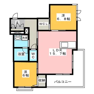 ドミールマツカゼ【2階】の間取り