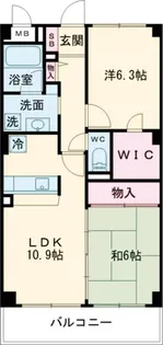 クレール西大寺【3階】の間取り