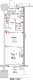 ガーラ・アヴェニュー浅草【5階】の間取り