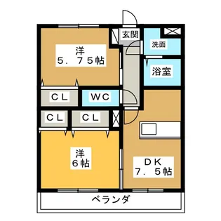 ファームガーデン利平治 B【1階】の間取り