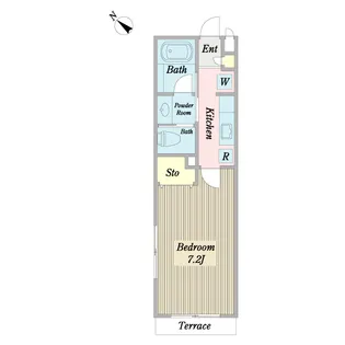 フェリエ・テスタ【1階】の間取り