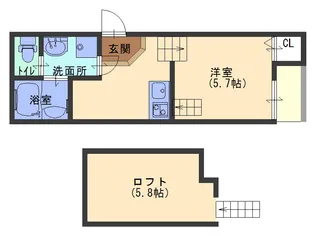 エトワール今里【2階】の間取り