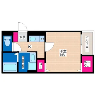 ヴェルメゾン加美東【2階】の間取り