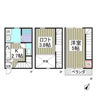 Sereno検見川【1階】の間取り