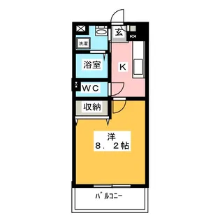 ブルースカイマンションX【2階】の間取り