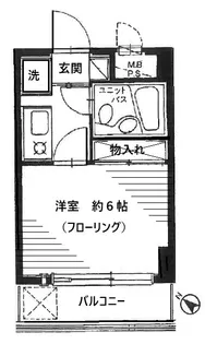 ホーユウパレス武蔵小杉【6階】の間取り