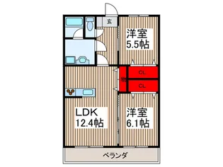 リリ-ヴィレッジWESTの間取り