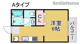 サングリーン住之江【1階】の間取り