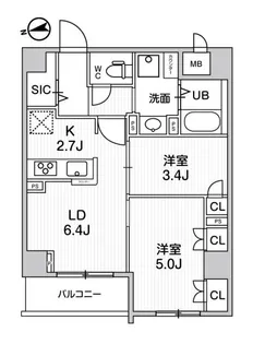 Alivis中野【1階】の間取り