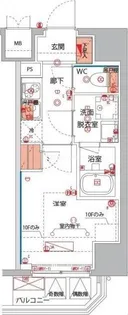 ハーモニーレジデンス横浜大通り公園EIRAKU【8階】の間取り